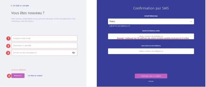 Création de compte Création de compte