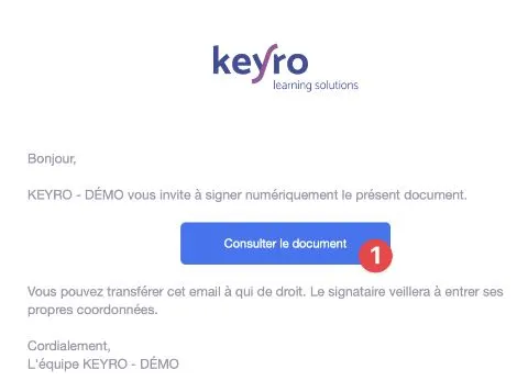 Invitation à signer le contrat Invitation à signer le contrat